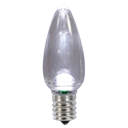 Vickerman C9 Transparent Plastic LED Pure White Dimmable Bulb E17 Nickel Base 25 per bag