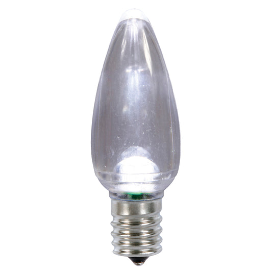 Vickerman C9 Transparent Plastic LED Pure White Dimmable Bulb E17 Nickel Base 25 per bag