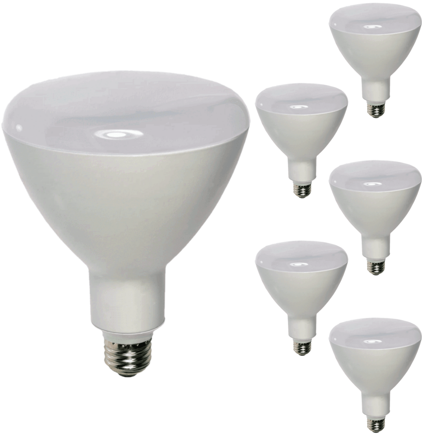 Damar BR40 LED Flood Light Bulb 12W 840 Lumen E26 Medium Base 5000K Bright White for Interior Home Decor Kitchen Recessed Can Light Bulbs 120V 100° Beam Angle White Finish Pack of 6