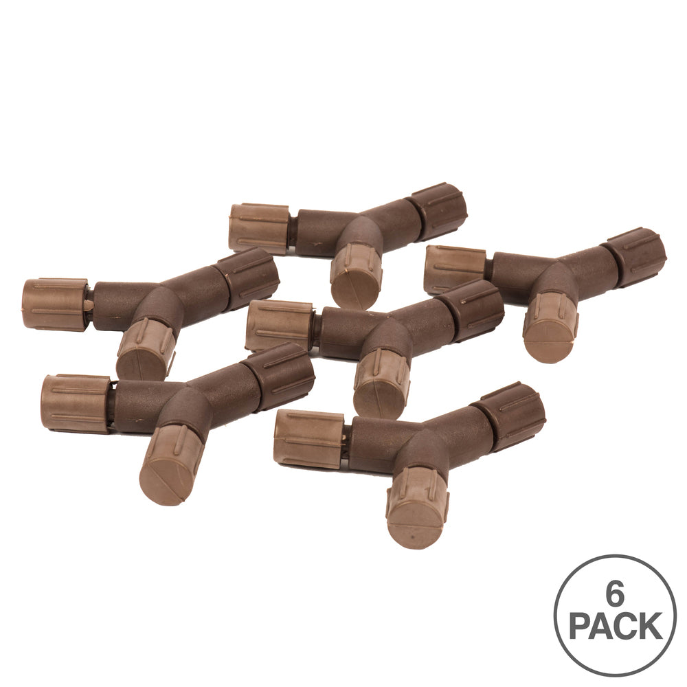 Vickerman Single Mold LED Set Brown Coaxial Y Splitter 6/Bag CSA/us Listed.