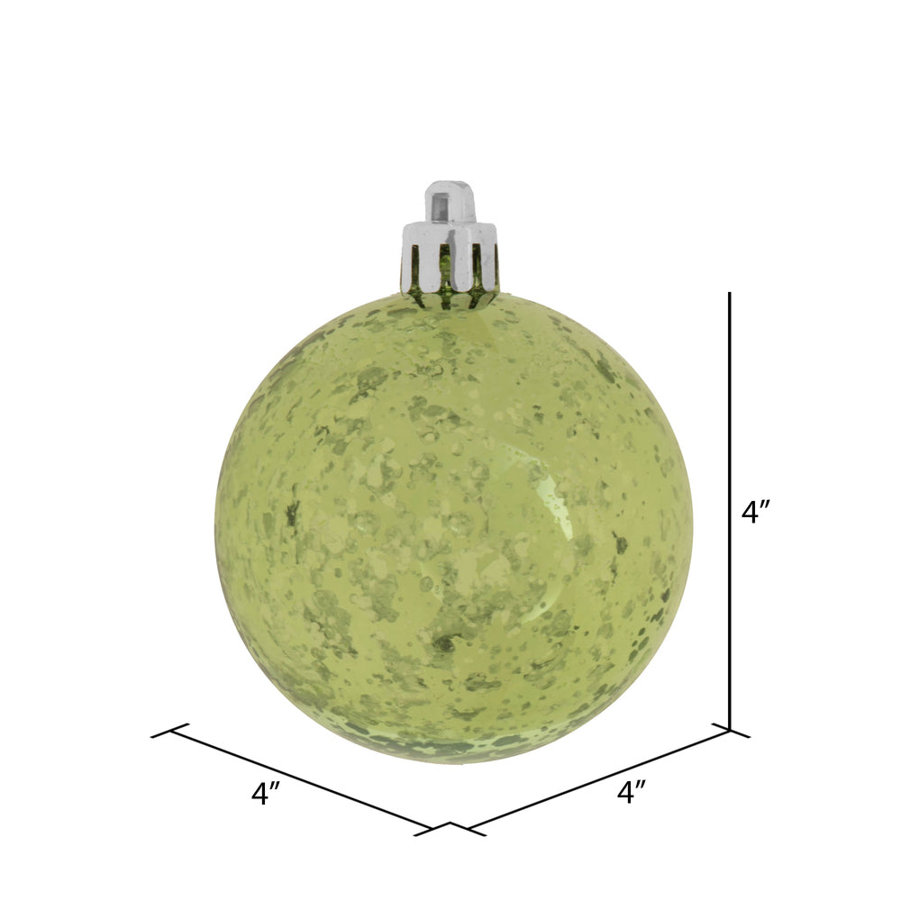 Vickerman 4" Celadon Shiny Mercury Ball Ornament 6 per Bag