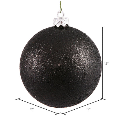 Vickerman 12" Black Sequin Ball Ornament