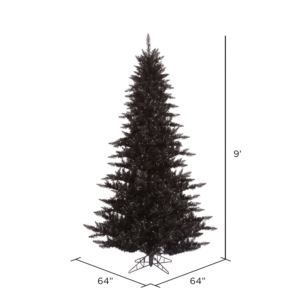 Vickerman 9' Black Fir Artificial Christmas Tree Unlit