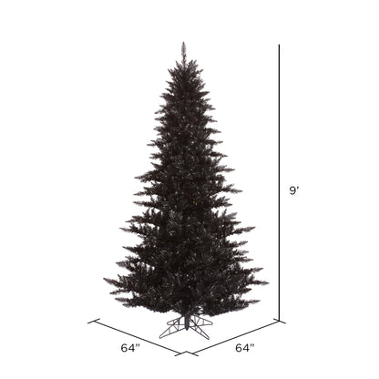 Vickerman 9' Black Fir Artificial Christmas Tree Unlit