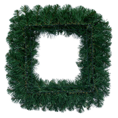 Vickerman 24" Oregon Fir Artificial Christmas Square Wreath Warm White LED Lights