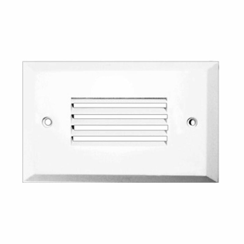 Westgate Trim For Step EGN, Louver Horizontal Slots, White, Landscape Lighting, White Finish