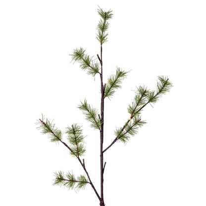 Vickerman 7' Green Mini Pine Twig Tree Warm White 3mm Wide Angle LED lights.