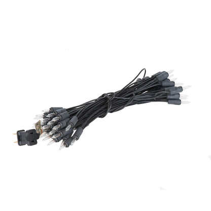 Vickerman 50 Light LED Warm White Dura-Lit Mini Lights, Black Wire