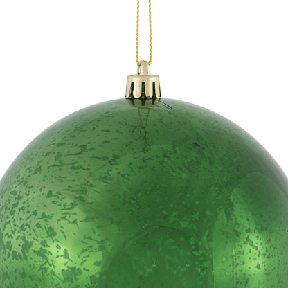 Vickerman 4.75" Emerald Shiny Mercury Ball Ornament 4 per Bag
