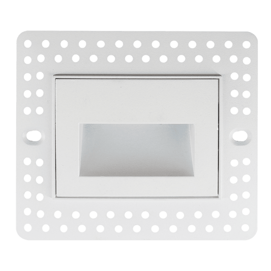 Goodlite LED Trimless Horizontal White Step Light, Selectable Color Temperature 5Cct, Designed To Mount Directly In Standard J-Boxes: 2" X 4", For Indoor Or Outside Use