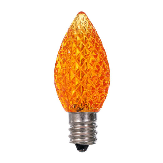 Vickerman C7 LED Orange Faceted Replacement Bulb bag of 25