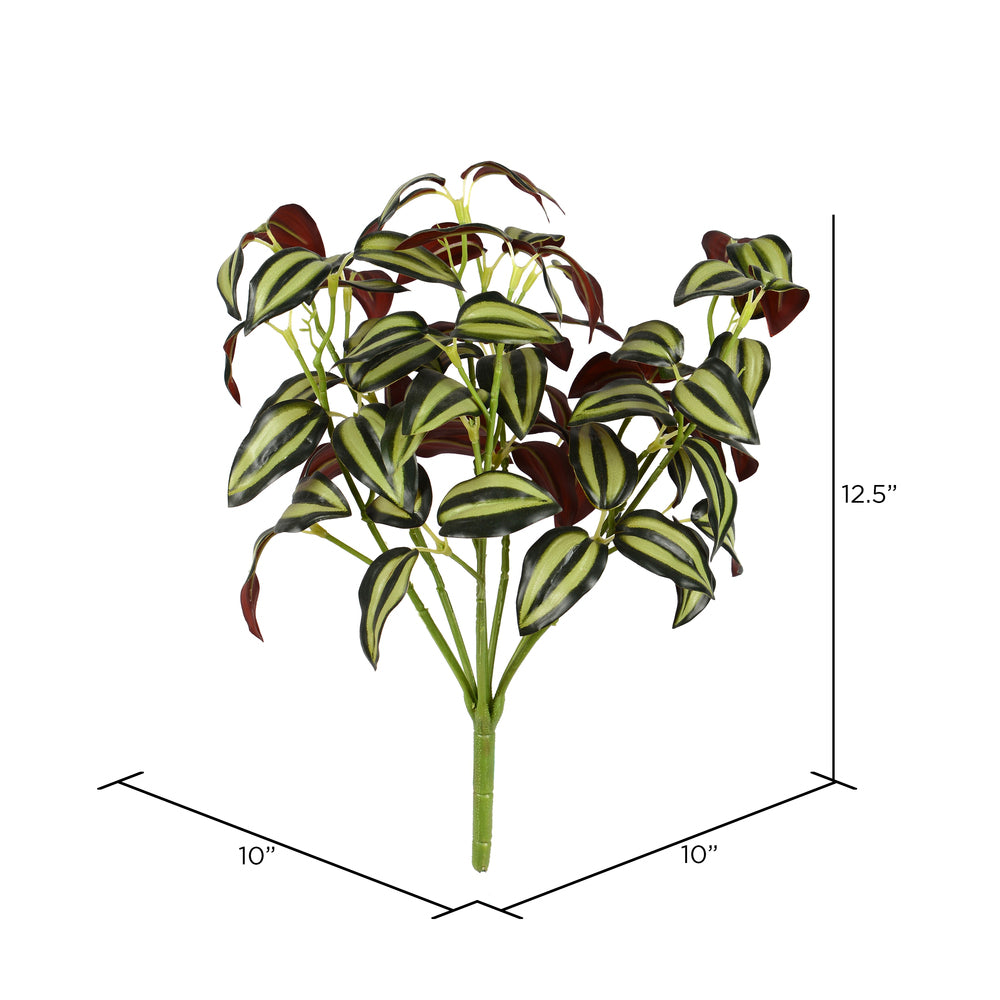 Vickerman 12.5" Artificial Green Spiderwort Bush Set of 3