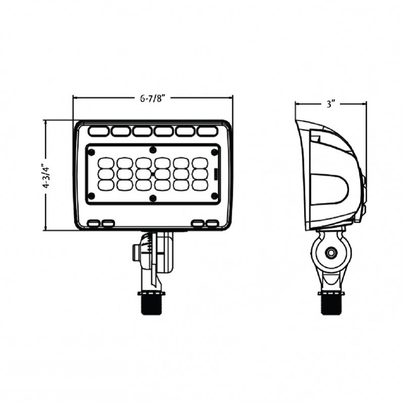 Westgate LED Architectural Flood Lights LF4 Series 120V-277V, Outdoor Lighting, 30W, 4050 Lumens, 5000K, Bronze 0~10V Dimmable