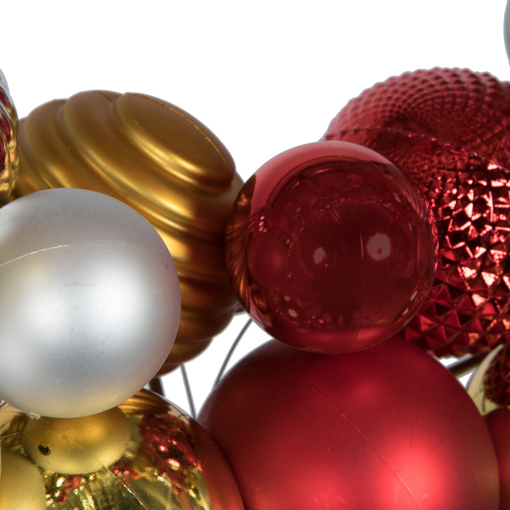 Vickerman 24" Red-Gold-Silver Assorted Ornament Wreath