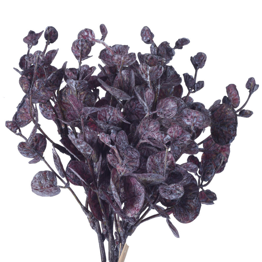 Vickerman 14" Purple Artificial Eucalyptus Bundle 3 per bag.