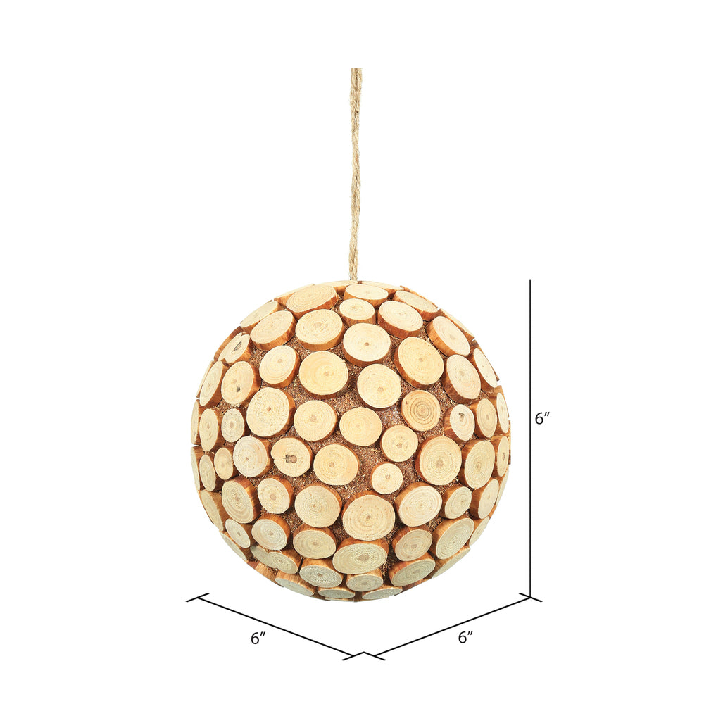 Vickerman 6" Pine Chip Ball Ornament