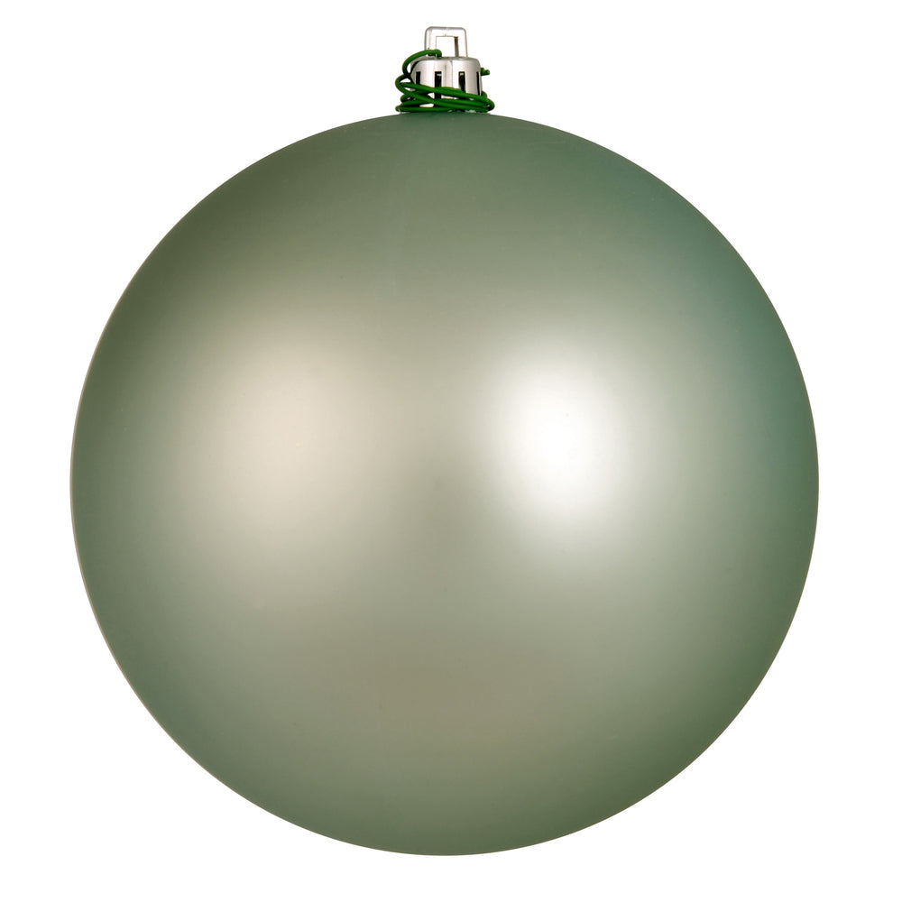 Vickerman 6" Frosty Mint Matte Ball Ornament 4 per Bag