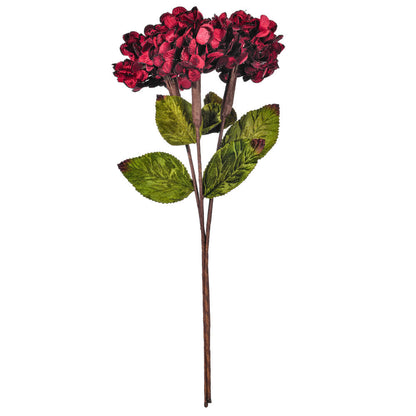 Vickerman 17" Artificial Burgundy Hydrangea Christmas Spray 3 per bag