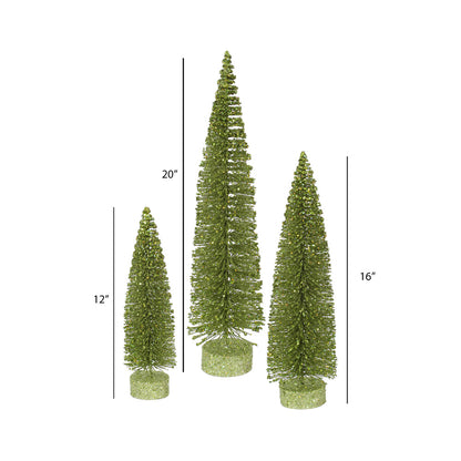Vickerman 12"/16"/20" Lime Green Glitter Oval Artificial Christmas Tree Unlit