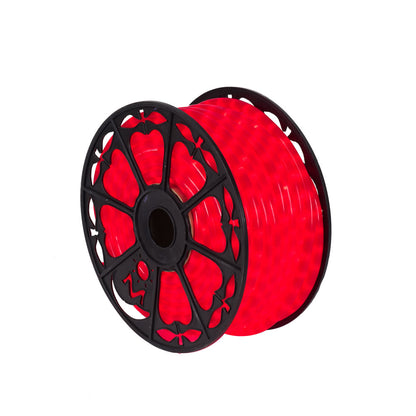 Vickerman 150' x .5" Fluorescent Red LED Rope Light Spool 120 Volt.