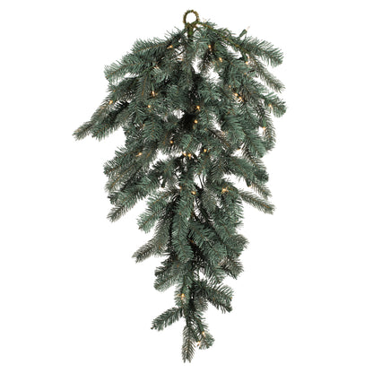Vickerman 36" x 16" Colorado Blue Spruce Artificial Christmas TearDrop Clear Dura-lit Incandescent Lights