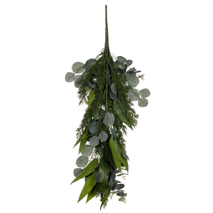 Vickerman 35" Green Artificial Eucalyptus Berry Swag.