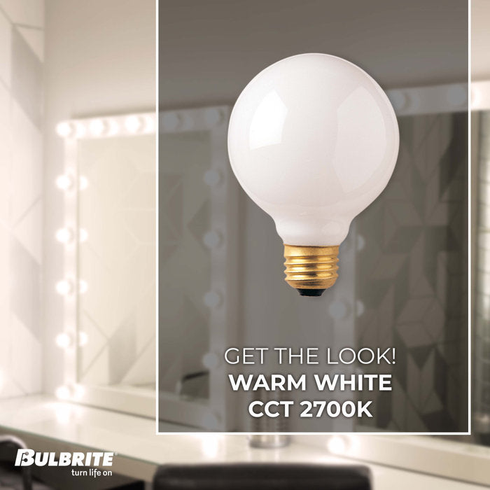 BULBRITE INCANDESCENT G30 MEDIUM SCREW (E26) 40W DIMMABLE LIGHT BULB 2700K/WARM WHITE 12PK (340040)