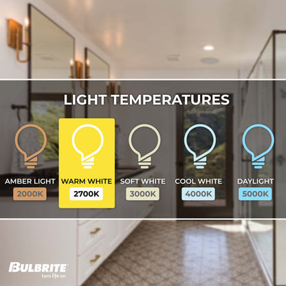 BULBRITE LED B11 CANDELABRA SCREW (E12) 4.5W DIMMABLE FILAMENT LIGHT BULB 2700K/WARM WHITE 40W INCANDESCENT EQUIVALENT 4PK (776672)