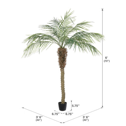 Vickerman 6' Artificial Potted Pheonix Palm Tree.