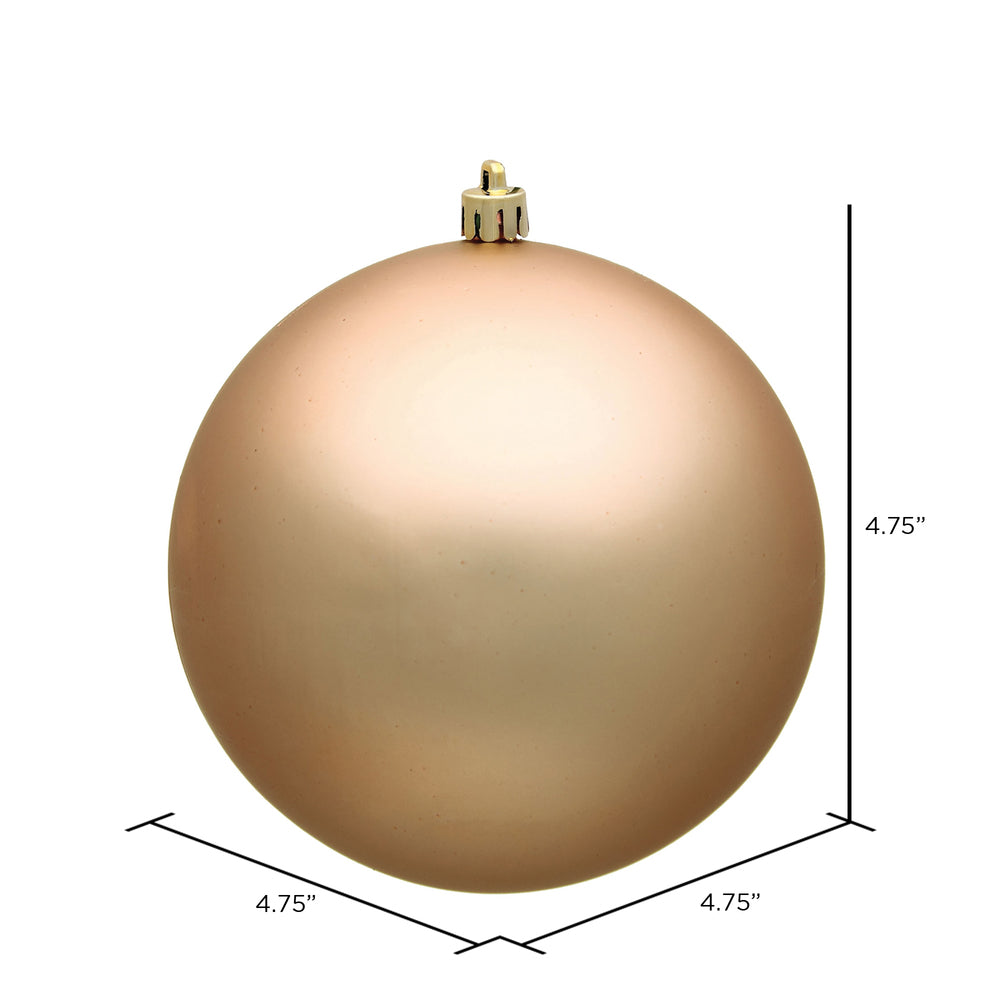 Vickerman 4.75" Café Latte Matte Ball Ornament 4 per Bag