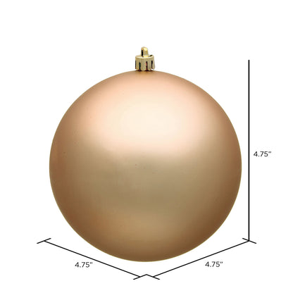 Vickerman 4.75" Café Latte Matte Ball Ornament 4 per Bag