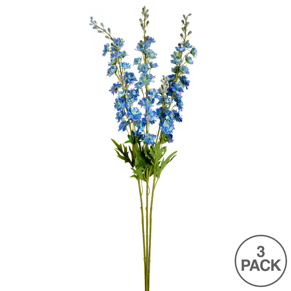Vickerman 33.5" Artificial Blue Wild Lupine Spray. Includes 3 sprays per pack.