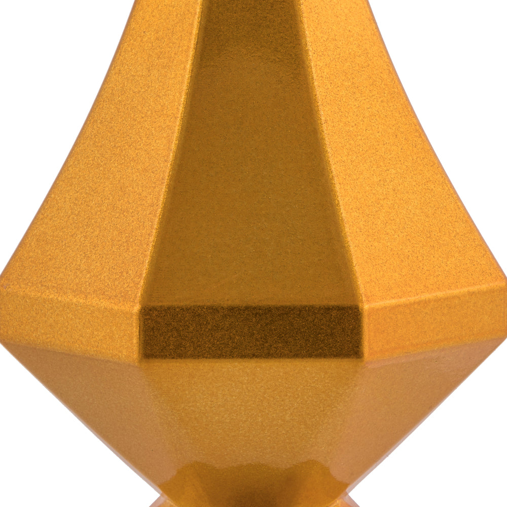 Vickerman 8" Antique Gold Candy Finish Diamond Finial Ornament Pack of 2