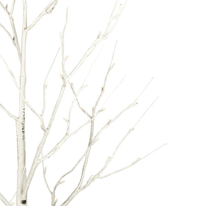 Vickerman 6' White Birch Twig Tree Warm White 3mm Wide Angle LED lights.