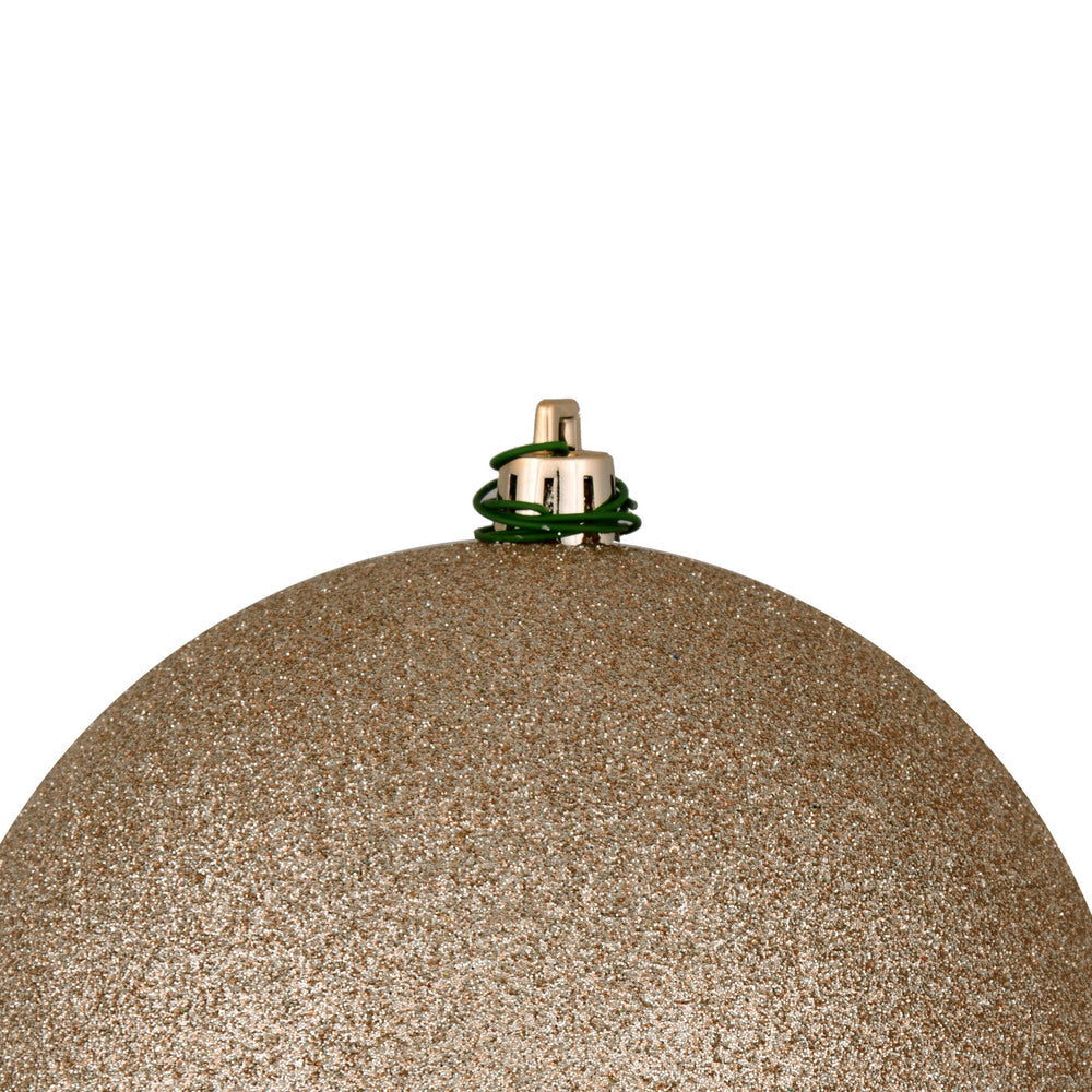 Vickerman 8" Oat Plastic Glitter Ball Ornament