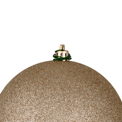 Vickerman 8" Oat Plastic Glitter Ball Ornament