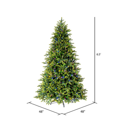 Vickerman 6.5' x 48" Jersey Fraser Fir Artificial Christmas Tree LED Color Changing Mini Lights