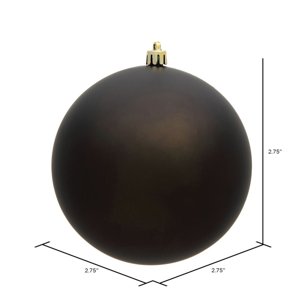 Vickerman 2.75" Gunmetal Matte Ball Ornament 12 per Bag