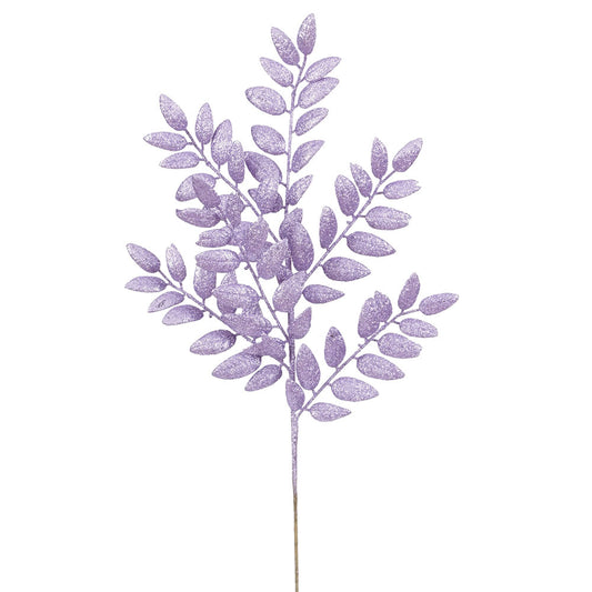 Vickerman 22" Purple Glitter Honey Locust Artificial Christmas Spray. Includes 6 sprays per pack.