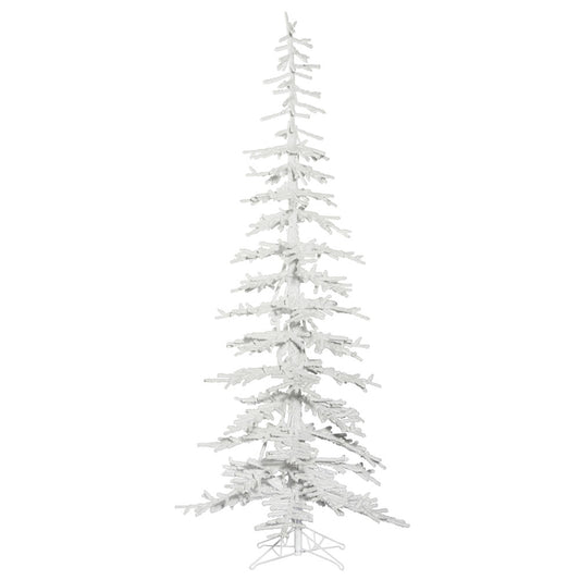 Vickerman 6' x 26" Flocked Kuna Pine Artificial Christmas Tree Unlit