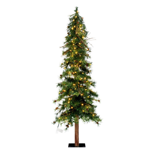 Vickerman 6' Mixed Country Alpine Artificial Christmas Tree Warm White Dura-Lit® LED Lights