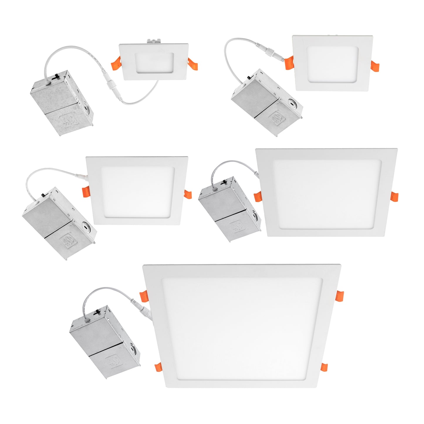 ASD Lighting LED Recessed Mini Panel Square 3inch 6W 120V Triac 2700/3000/3500/4000/5000K White UL Energy Star 6 pack
