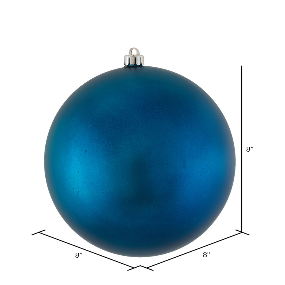 Vickerman 8" Sea Blue Matte Ball Ornament