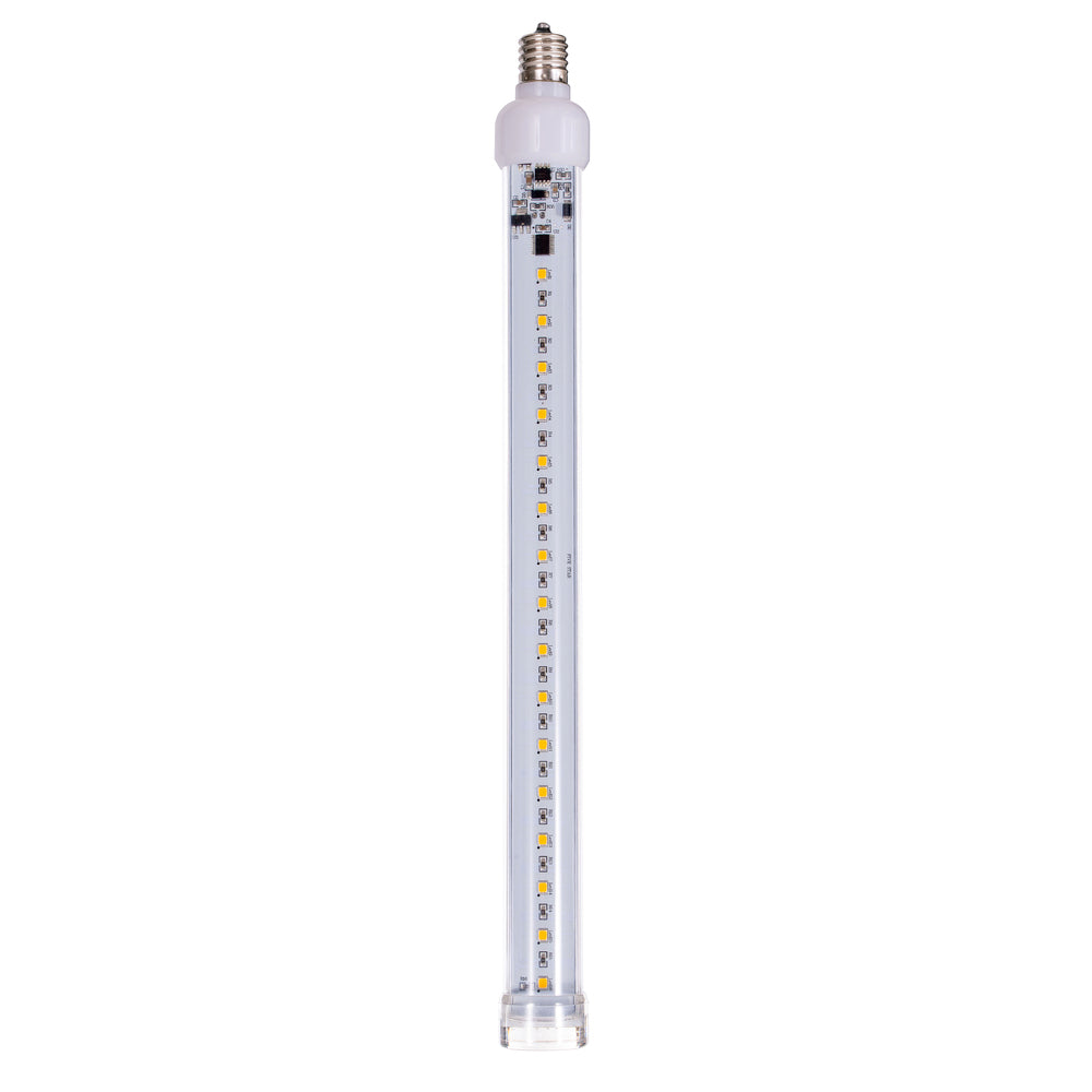 Vickerman 5 Pack of 12" Yellow LED SnowFall Tube Bulb C9-E17 Nickel Base.