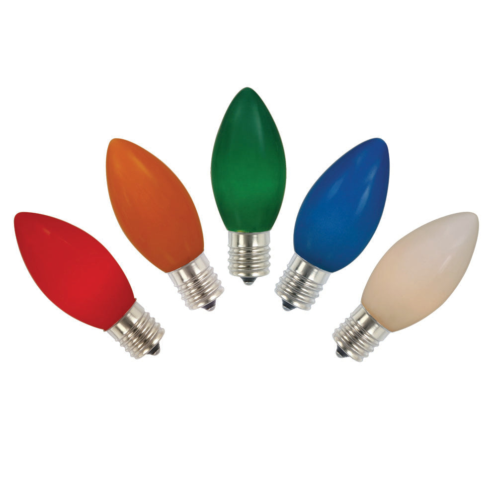 Vickerman C9 Ceramic Multicolor Replacement Bulbs 7 Watt 130 Volt box of 25.