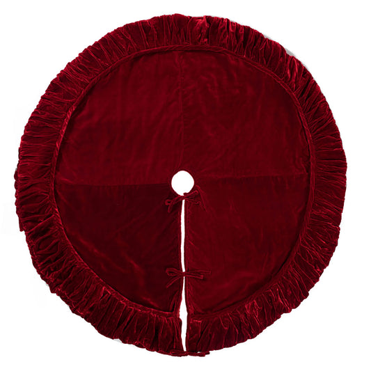 Vickerman 72" Plush Red Velvet Christmas Tree Skirt
