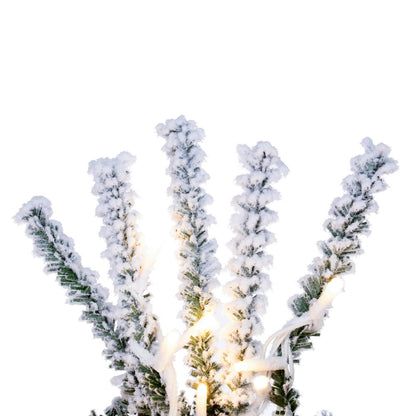 Vickerman 30" Flocked Pistol Pre-Lit Pine Wreath with Warm White 3mm Low Voltage LED Wide Angle Lights.