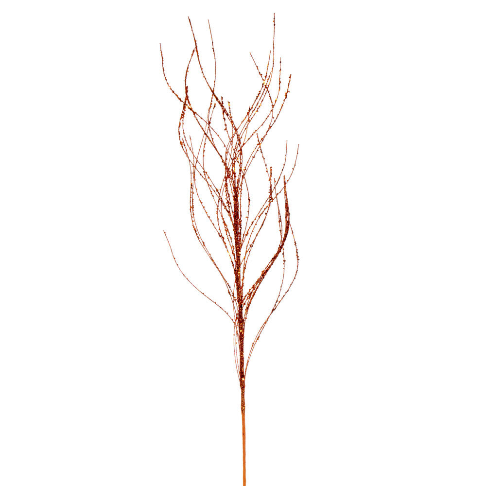Vickerman 37" Burnished Orange Wavy Twig Glitter Spray 6 per bag.