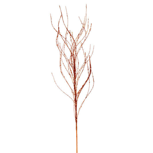 Vickerman 37" Burnished Orange Wavy Twig Glitter Spray 6 per bag.