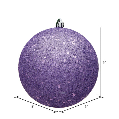 Vickerman 8" Lavender Sequin Ball Ornament